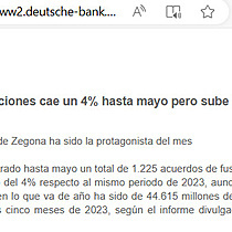 La actividad de fusiones y adquisiciones cae un 4% hasta mayo pero sube un 51% el capital, segn TTR Data